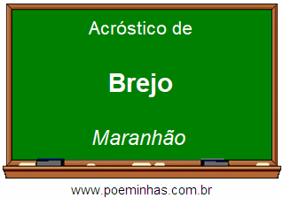 Acróstico da Cidade Brejo