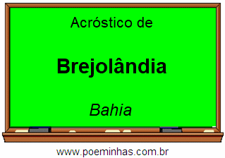 Acróstico da Cidade Brejolândia