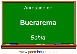 Acróstico da Cidade Buerarema