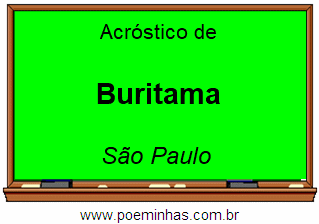 Acróstico da Cidade Buritama