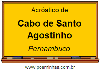 Acróstico da Cidade Cabo de Santo Agostinho