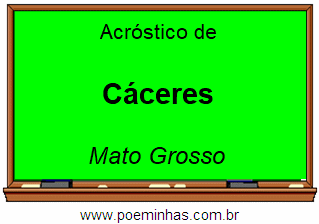 Acróstico da Cidade Cáceres