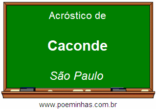 Acróstico da Cidade Caconde