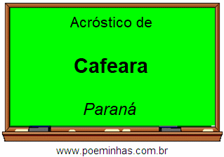 Acróstico da Cidade Cafeara