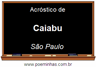 Acróstico da Cidade Caiabu