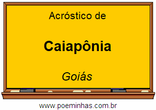 Acróstico da Cidade Caiapônia