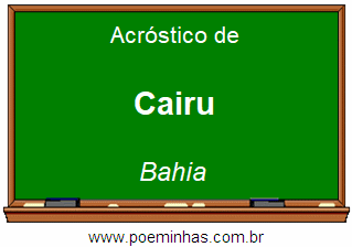 Acróstico da Cidade Cairu