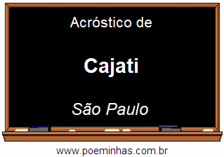 Acróstico da Cidade Cajati