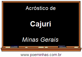 Acróstico da Cidade Cajuri