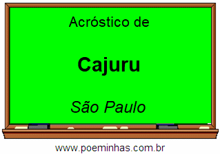 Acróstico da Cidade Cajuru