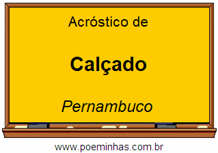 Acróstico da Cidade Calçado