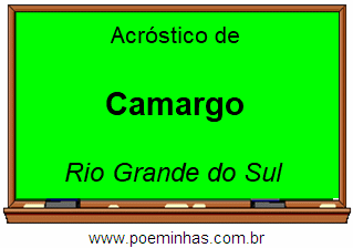 Acróstico da Cidade Camargo