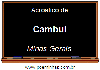 Acróstico da Cidade Cambuí