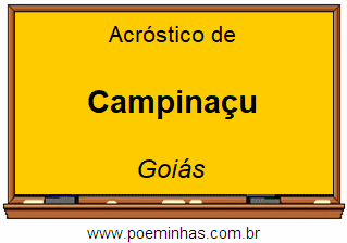 Acróstico da Cidade Campinaçu