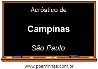 Acróstico da Cidade Campinas