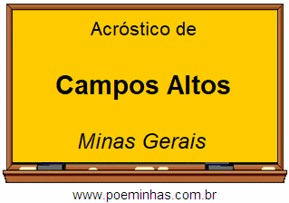 Acróstico da Cidade Campos Altos