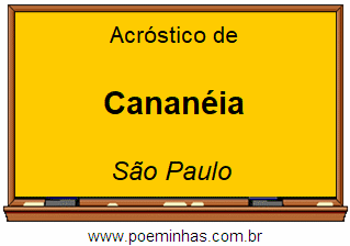 Acróstico da Cidade Cananéia