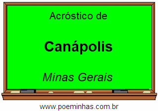 Acróstico da Cidade Canápolis