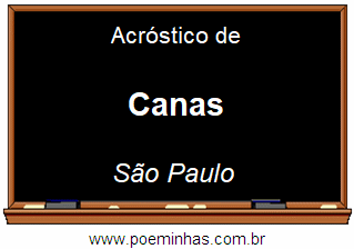 Acróstico da Cidade Canas