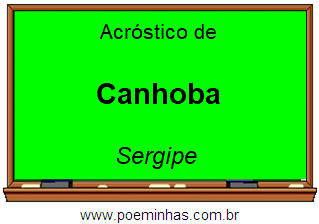 Acróstico da Cidade Canhoba