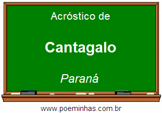 Acróstico da Cidade Cantagalo