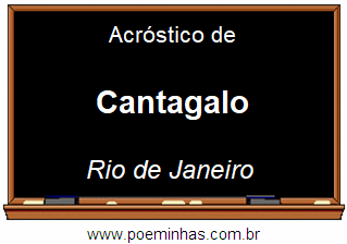 Acróstico da Cidade Cantagalo