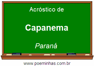 Acróstico da Cidade Capanema