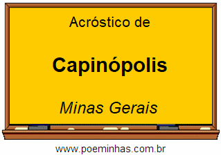 Acróstico da Cidade Capinópolis