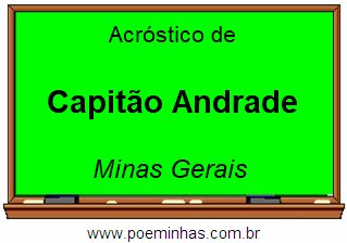 Acróstico da Cidade Capitão Andrade