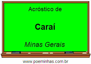 Acróstico da Cidade Caraí