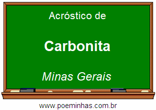 Acróstico da Cidade Carbonita