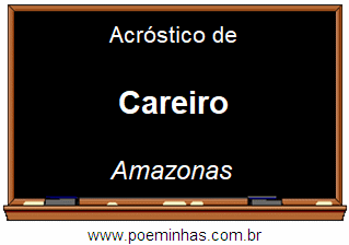 Acróstico da Cidade Careiro