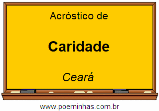 Acróstico da Cidade Caridade