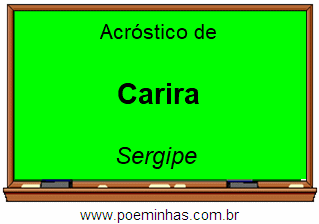 Acróstico da Cidade Carira