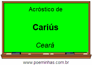 Acróstico da Cidade Cariús