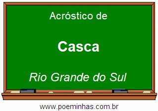 Acróstico da Cidade Casca