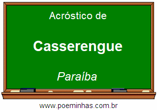 Acróstico da Cidade Casserengue