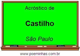 Acróstico da Cidade Castilho