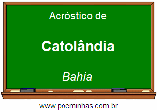 Acróstico da Cidade Catolândia