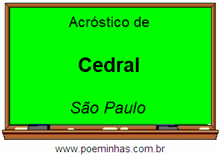 Acróstico da Cidade Cedral