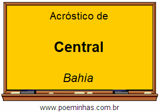 Acróstico da Cidade Central