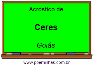 Acróstico da Cidade Ceres