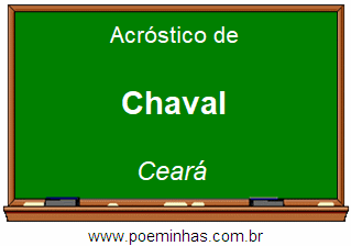 Acróstico da Cidade Chaval