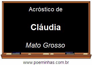 Acróstico da Cidade Cláudia