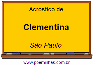 Acróstico da Cidade Clementina