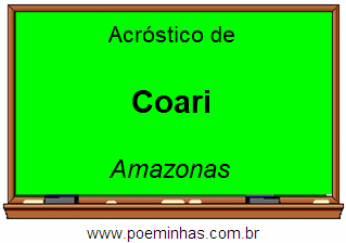 Acróstico da Cidade Coari