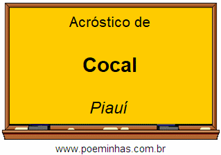 Acróstico da Cidade Cocal