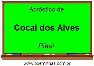 Acróstico da Cidade Cocal dos Alves