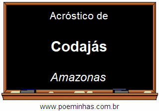 Acróstico da Cidade Codajás