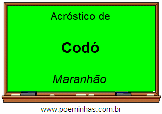 Acróstico da Cidade Codó